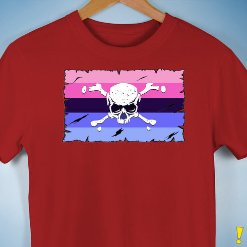 Omnisexual Pride Pirate Flag Premium Unisex T-Shirt - Red